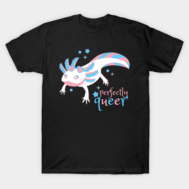 Trans Pride Axolotl T-Shirt by Nerd Trinkets